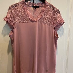 Adrienne Vittadini Short Sleeve Top Size L
